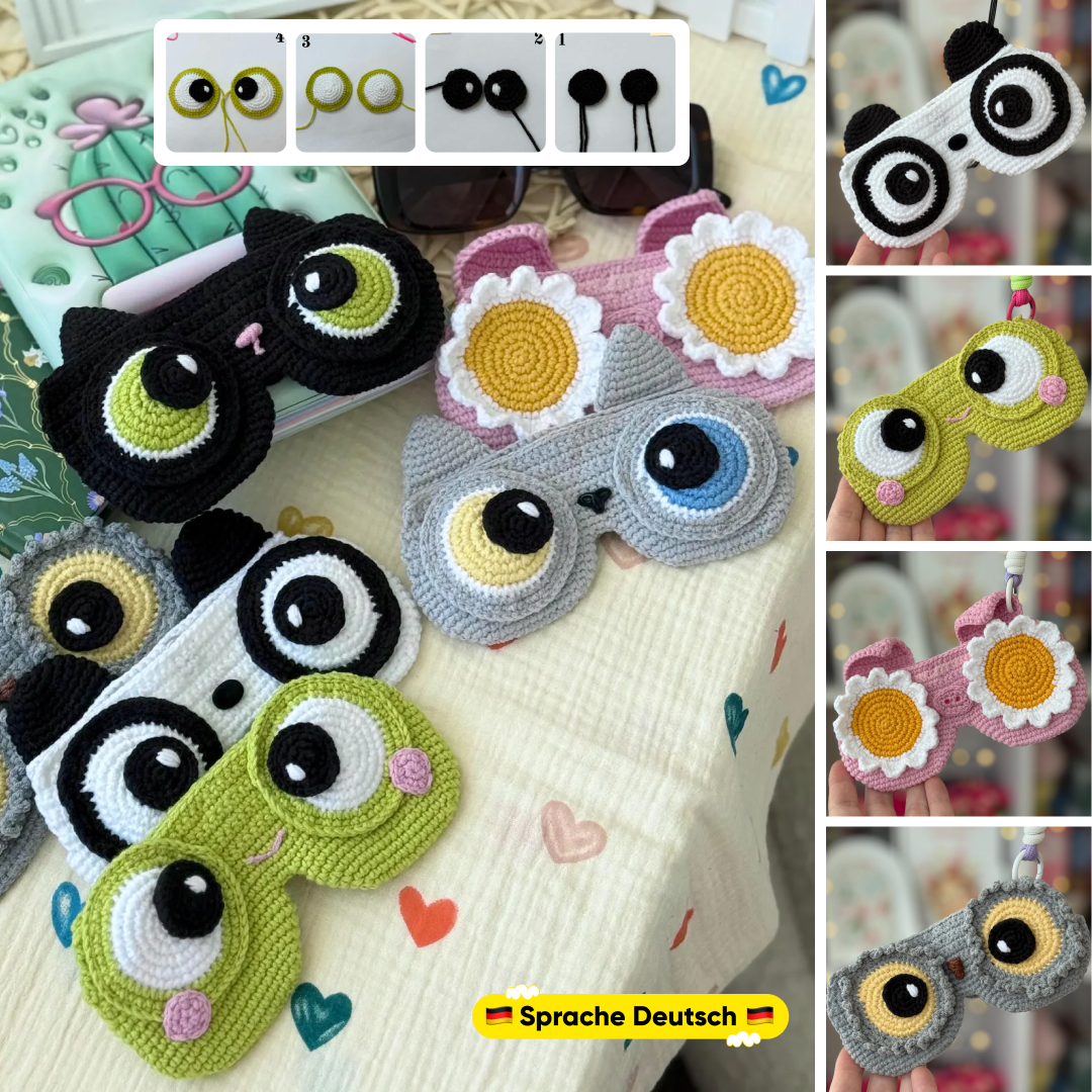 5 crochet patterns for eyeglass cases